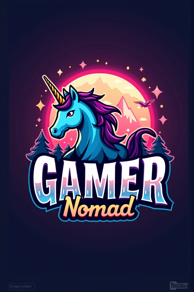 Gamer Nomad YouTube logo unic 100⁰0000000000viwer come 1 day this type of logo ple give