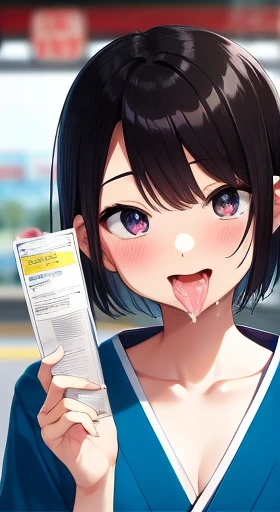 Japanese women,large crowd、saliva、Droolingを垂らす、Sticking out tongue、juice、semen、 on the tongue、Open your mouth、Long Tongue、Drooling,Long pitch,Ahegao,Only 70、aunt、Nasolabial folds、naked、Upper Body、Black Hair、short hair、High resolution、Beautiful Skin、Beautiful Eyes、Station Background、Ticket gate