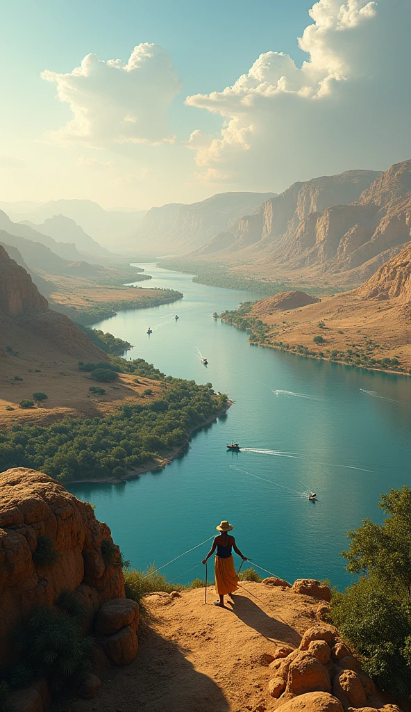 A picture of the nile river crossing 11 countries