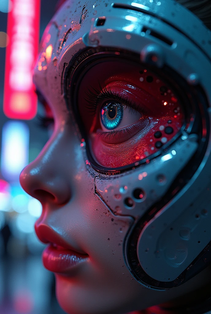 ดวงตาที่มีรายVery detailed,Strong and confident posture,bright colors,incredible light,Futuristic Concept Art,cyberpunk style,neon light,Metal surface,(best quality,4K,8ก,height,Masterpiece:1.2),Very detailed,(realistic,photorealistic,photo-realistic:1.37),HDR,UHD,studio lighting,ภาพวาดที่Very detailed,Sharp focus,Physical rendering,professional,bright colors,Bokeh,Portrait,terrain,horror,anime,sci-fi,photography,Concept artist,colored lights,reflection,Shiny surface,city scenery,Advanced technology,โฮโลแกรมbright colors,Mysterious atmosphere,Light signal,Dystopian future,Vibrant cybernetics,fashion of the future,Hot urban environment,Wet roads,It rained at night,High-tech glasses