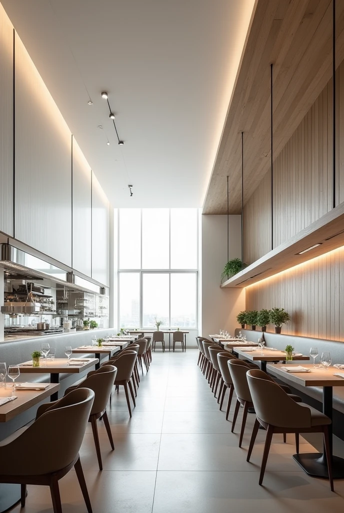 mô hình nhà hàng fine dining theo phong cách minimalist