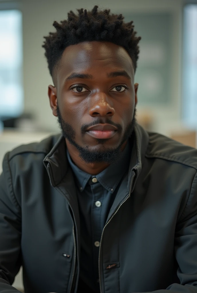 African American man 25 ans ma photo en état unis en veste dans un bureau de travail avec une coiffure modeste