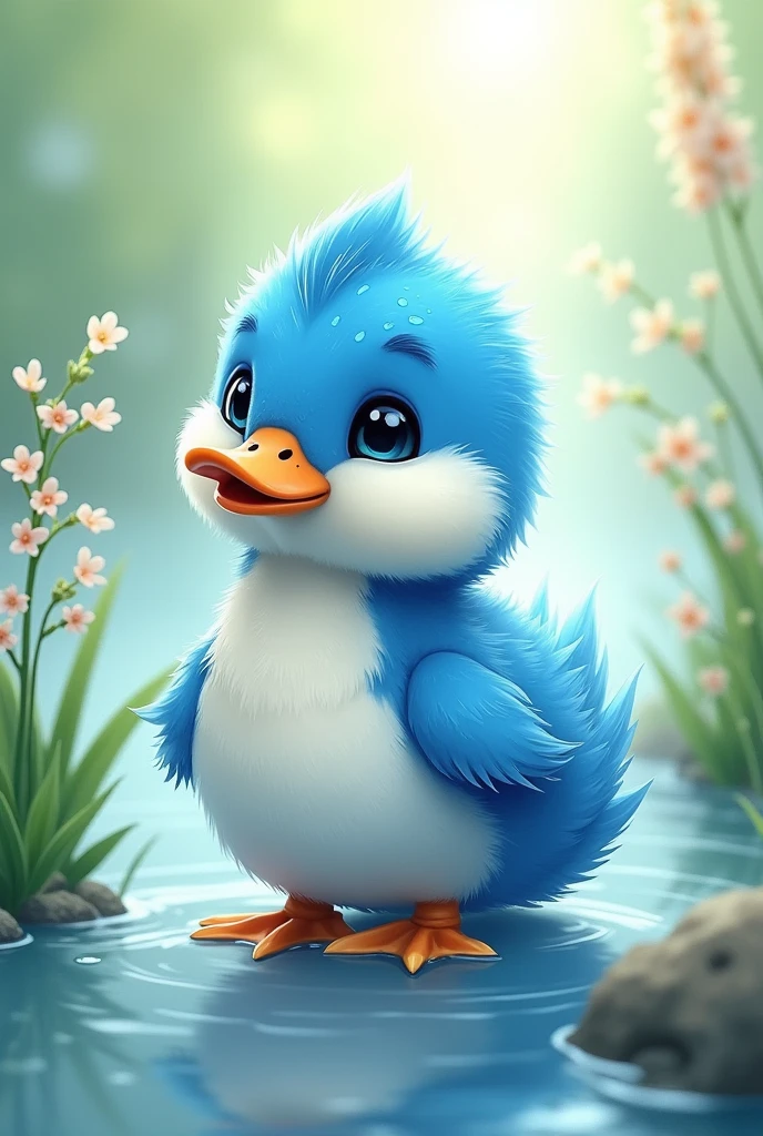 A little blue duck