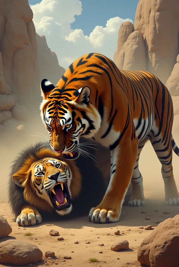 Tiger killed lion