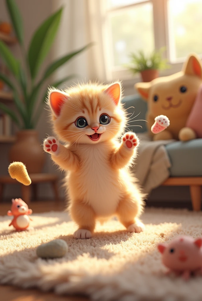 Kitten plays
