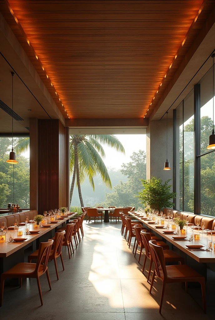 Fine dining restaurant model in minimalist tropical style following Vietnamese - Japanese culture 



