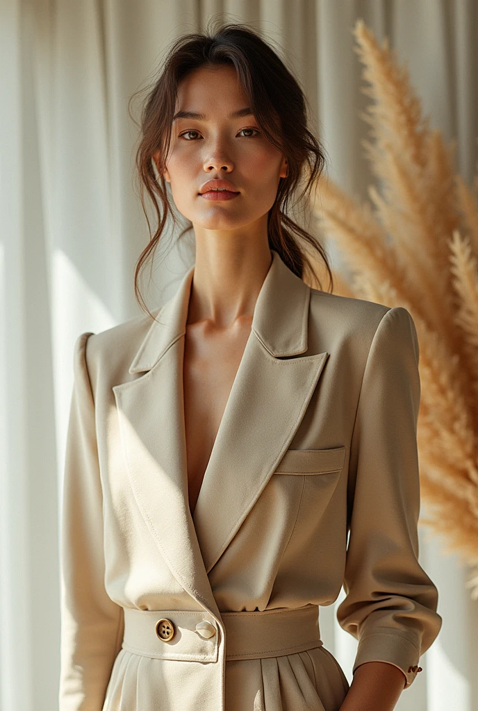 A magazine cover with an advertisement written by a company that innovates with clothes made from natural fibers
