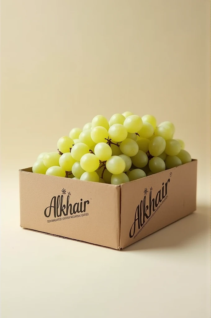 White grapes box with branding Alkhair corrugated carton factory Quetta