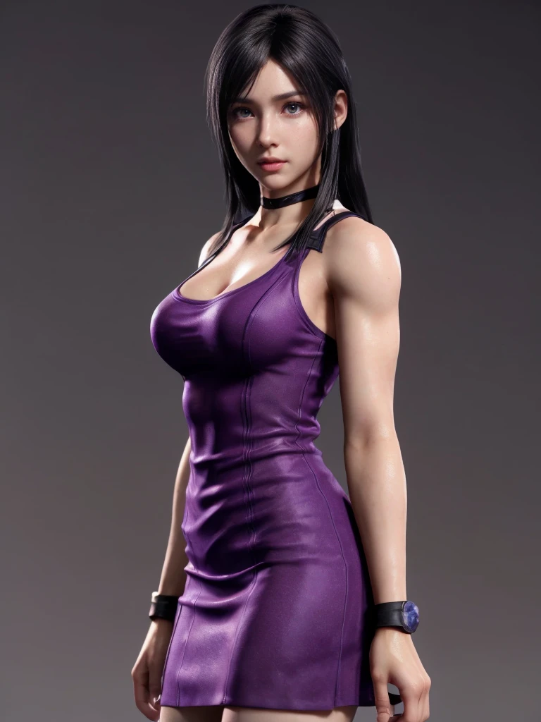 Tifa Lockhart, beautiful detailed eyes, beautiful detailed lips, extremely detailed face, longeyelashes, flawless skin, perfect body, hourglass figure, tight athletic outfit, confident pose, cinematic lighting, highly detailed, 8k, photorealistic, intricate details, masterpiece, realistic
