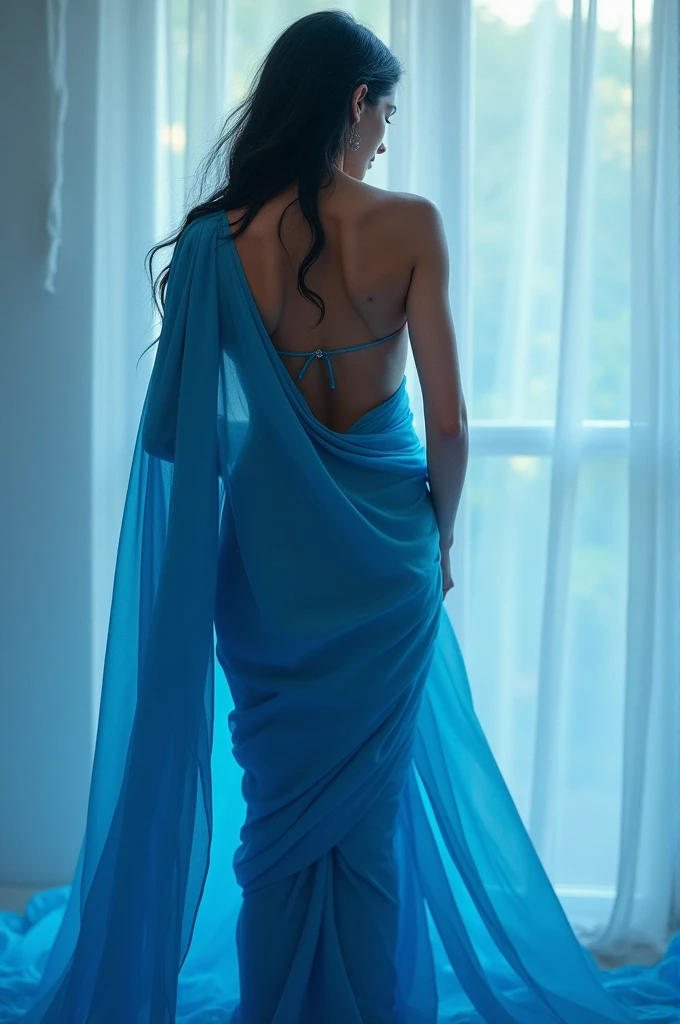 ?????????? blue saree