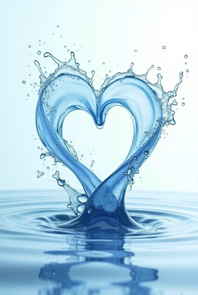 (photorealism:1.2), beautiful water design, beautiful abstract figures made of water, masterpiece, a heart made of water, fresh joyful and modern style