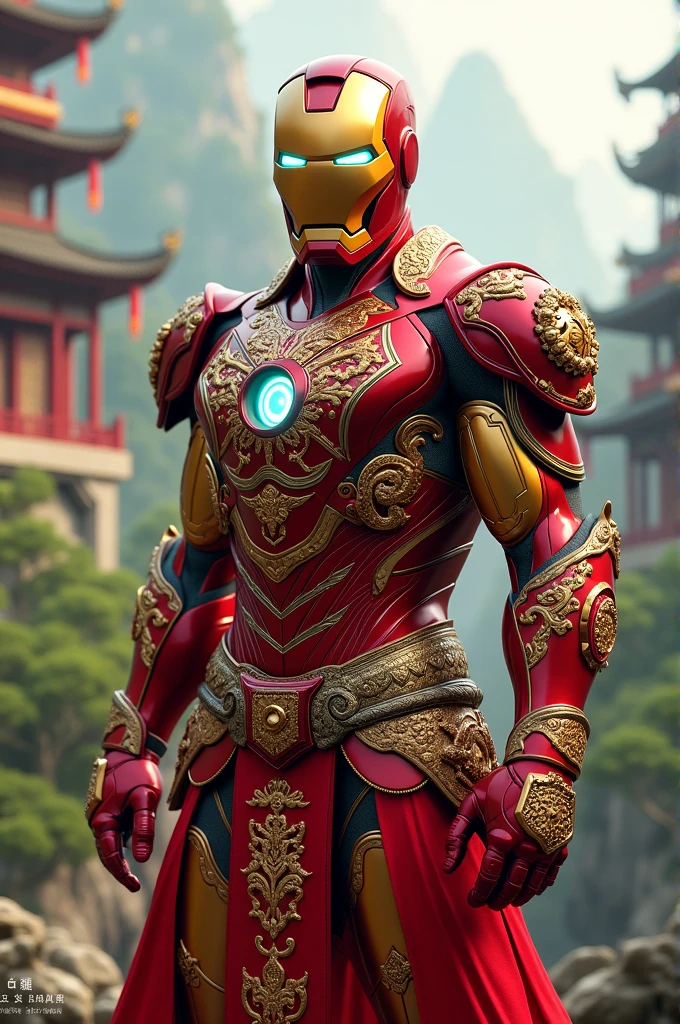 Create iron man from china.In Chinese attire
