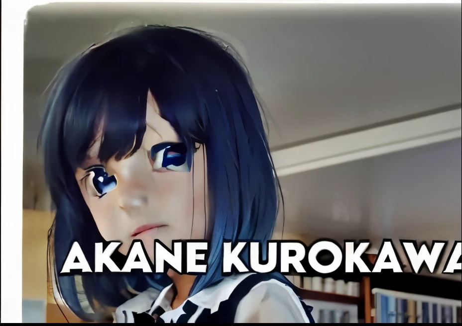 A beautifull 9 year old girl who has dark blue hair n eyes