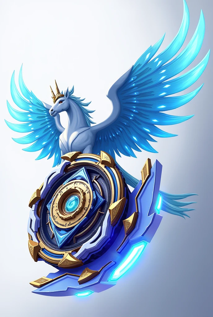 ### Breyblade Sketch: **Pegasus**

**1. Introduction**
   - Presentation of Pegasus as an attack and balance breyblade.
   - Description of visual design: shiny colors, theme of a majestic bird, symbolizing freedom and speed.

**2. Breyblade Structure**
   - **Top Layer:**
     - Design de "plume" to maximize the attack.
     - Aerodynamic elements that simulate the wings of a bird in flight.
     
   - **Central Layer:**
     - Balanced core that provides stability during combat.
     - High strength material to withstand impacts.

   - **Base Inferior:**
     - Structure that allows quick and evasive movements.
     - Impact-absorbing technology, allowing more effective counterattacks.

**3. Attack Mechanisms**
   - **Movement System:**
     - Rotating blades that increase the power of the attack when rotating.
     - Locking mechanism releases energy at critical moments for a devastating impact.
     
   - **Attack Styles:**
     - **Direct Attacks:** Powerful and fast strikes to send the opponent off the battlefield.
     - **Evasive Attacks:** Moves that mimic aerial maneuvers to confuse the opponent.

**4. Balance and Defense**
   - **Center of gravity:**
     - Designed to maintain balance even during intense attacks.
     - Weight distribution that prevents Pegasus from falling over easily, offering strength and durability.
     
   - **Defense Mechanisms:**
     - Outer layers that absorb the impact of direct attacks.
     - Taunts and floating that allow improvised defense moves.

**5. Combat Strategies**
   - **Offensive Combat:**
     - Use speed and attack power to disorient the opponent.
     - Create a series of quick attacks before the opponent has a chance to react.
     
   - **Defensive Combat:**
     - Play with the dynamics and space of the battlefield, avoiding direct confrontations.
     - Focus on c
