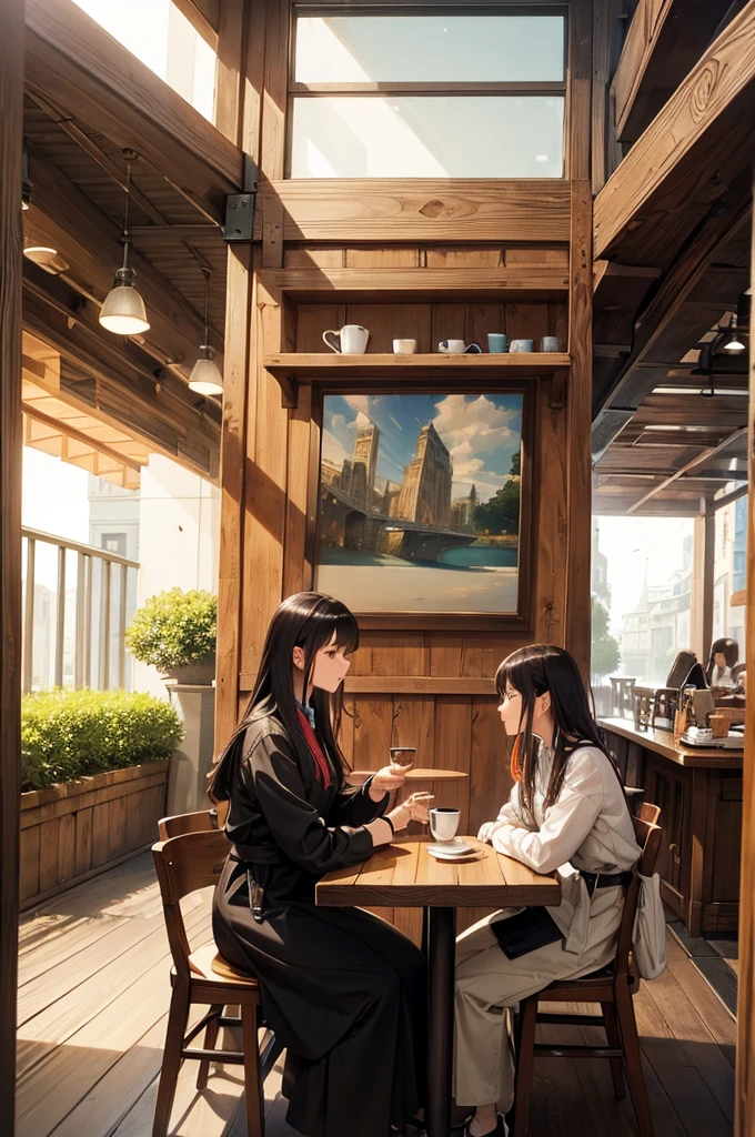 (masterpiece, Highest quality, Highest quality, Official Art, beautifully), (coffee), Very detailed,colorful,Most detailed、Cafe、On the table、Stylish