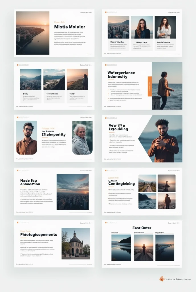 Create a seminar, un slide, an image that is organized with phrases and photographs,that is not difficult to reproduce,but let it be good,visually and for understanding