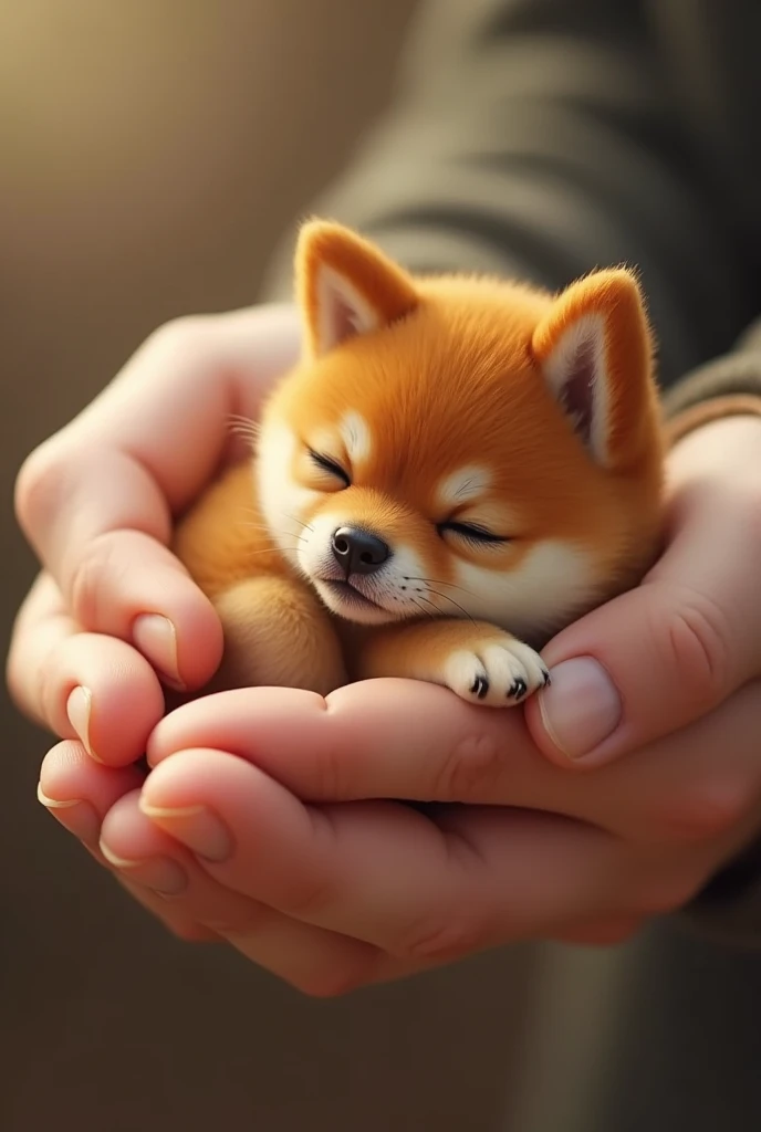Shiba Inu in the palm of your hand