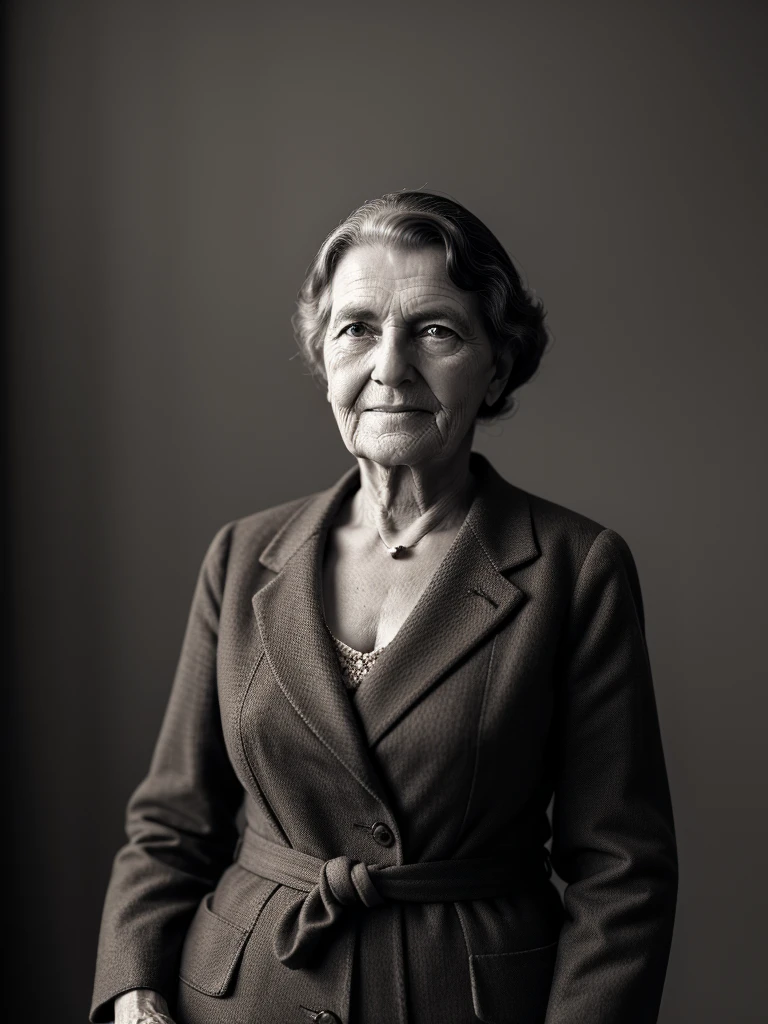 Grandmother,Foreigners,French,suit,old,Sepia,era,young,whole body,Life-size,Classic