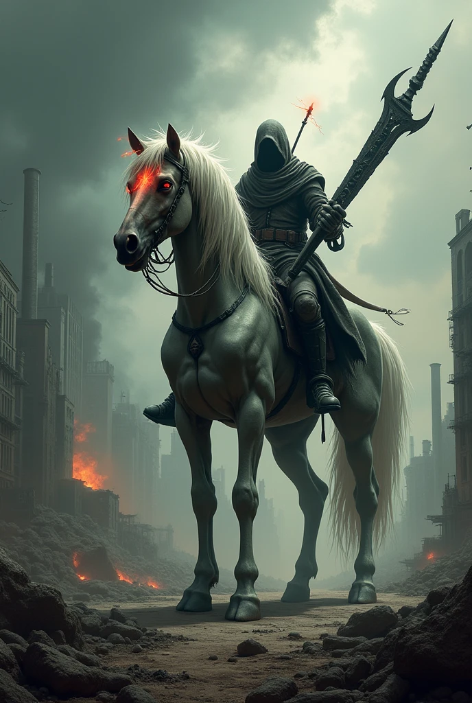 Horse of the Apocalypse War in a destroyed world