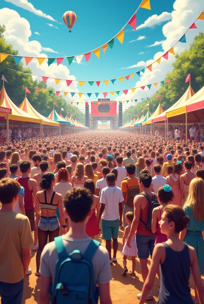 L'image d'une foulle dans un festival