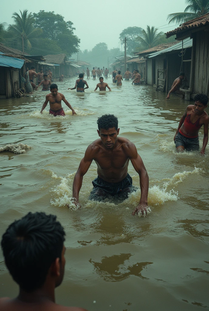 Flooding people Bangladesh 