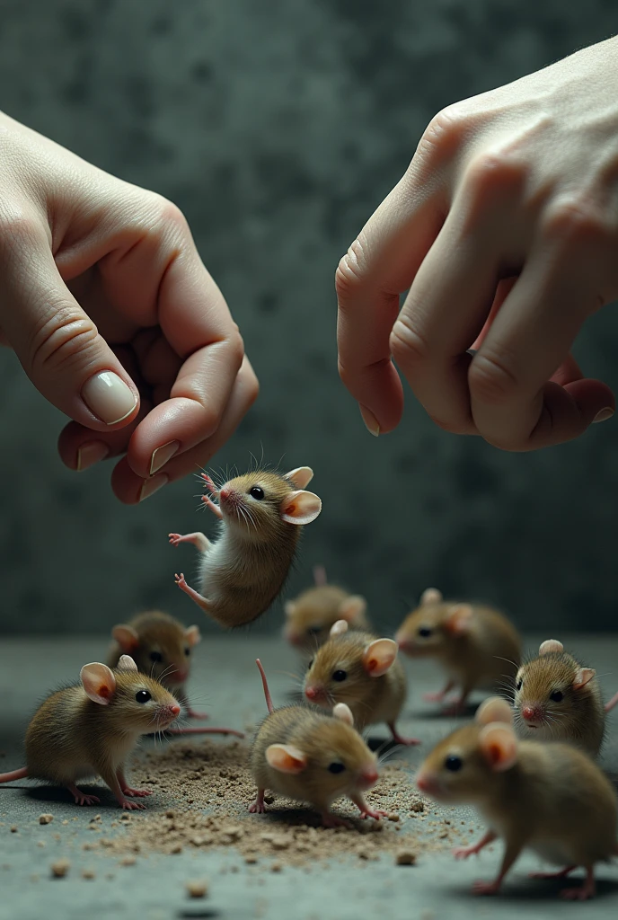 make mice that are being played with by humans either released or killed