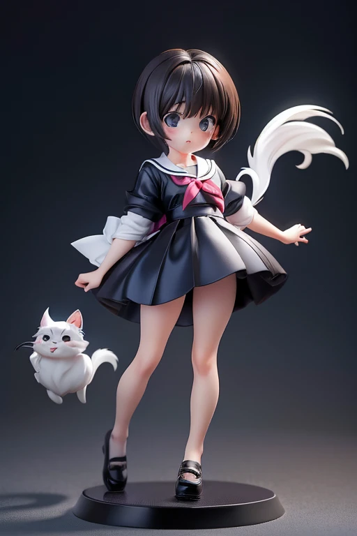 ghost、Girl、Girl、Primary school students、sharp、Black Hair,、Short Hair、whole body、
