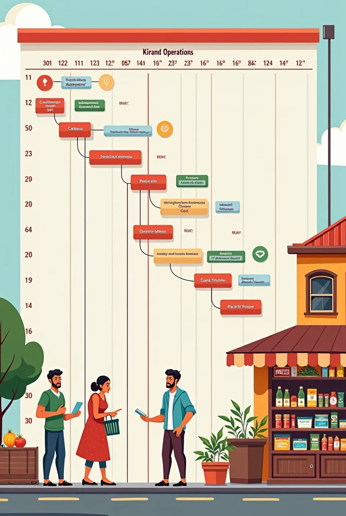 Gantt chart for kirana store make  simple
