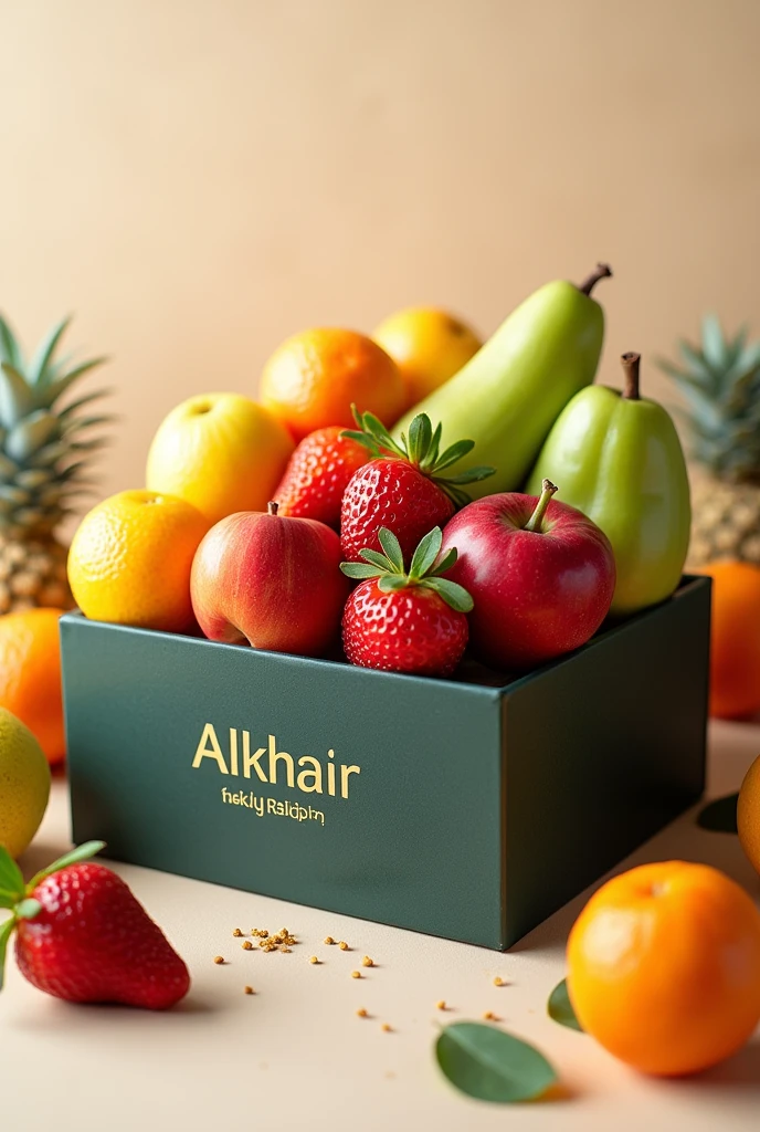 Premium fruits Box with branding Alkhair 👌 