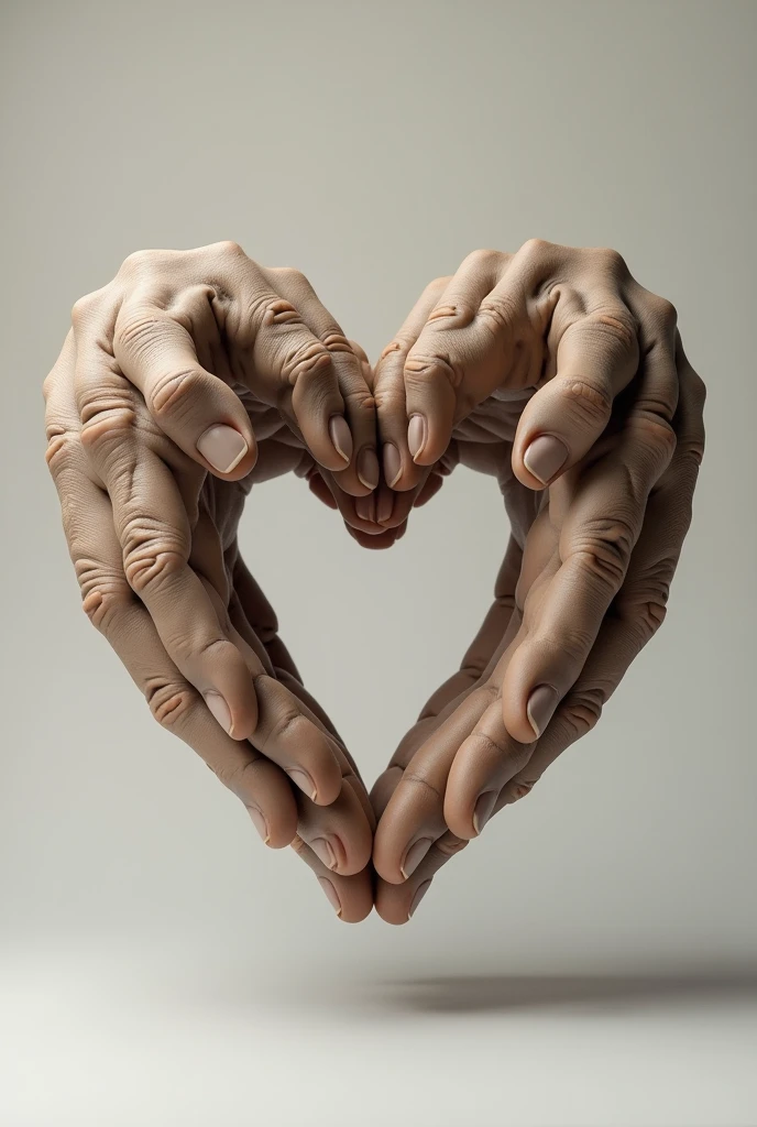 Heart made of hands