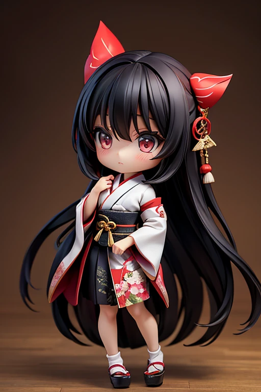 幽霊のGirl、Girl、Japanese style outfit、Black Hair,、whole body、