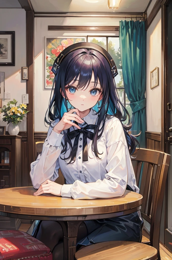 (masterpiece, Highest quality, Highest quality, Official Art, beautifully), (coffee), Very detailed,colorful,Most detailed、Cafe、On the table、Stylish