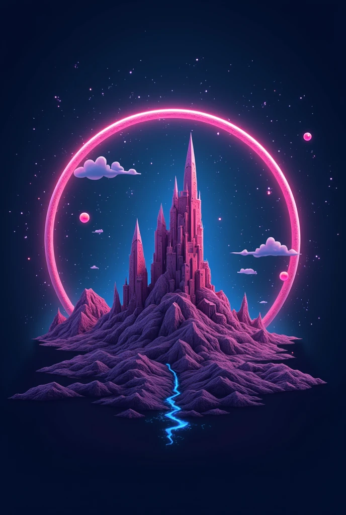 create a logo for a popular Telegram channel about creating, using and improving the metaverse Teleland. in a futuristic style