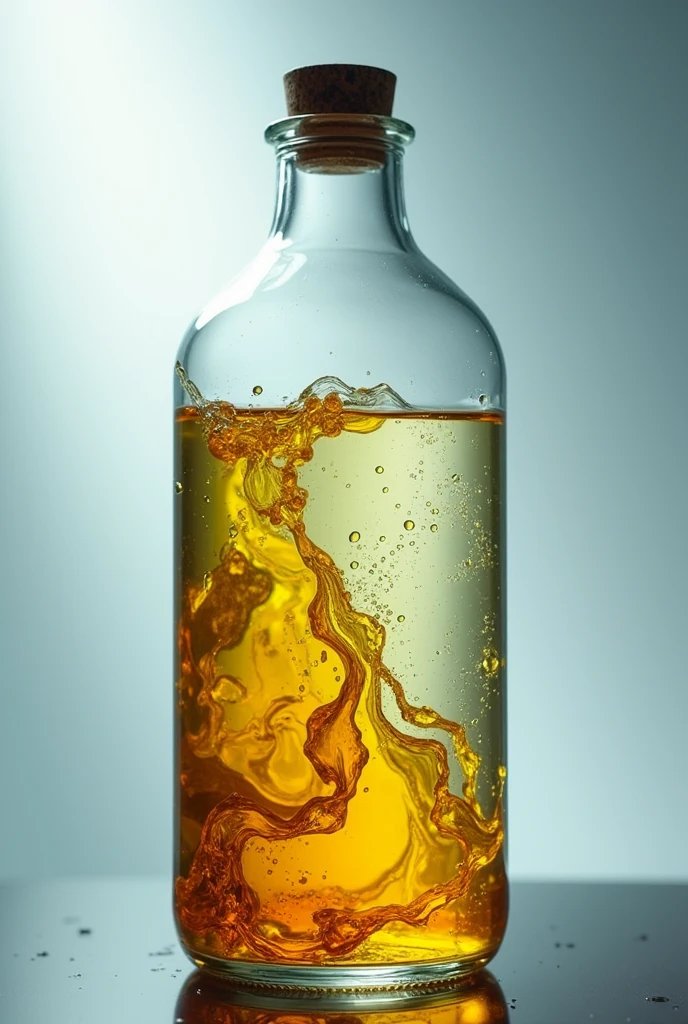 Examples of a strong oil and a clean oil in a bottle