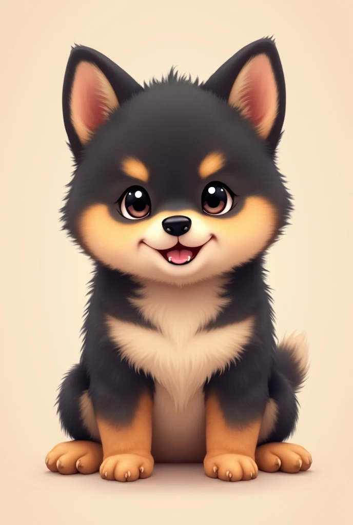 Baby Black Shiba cute