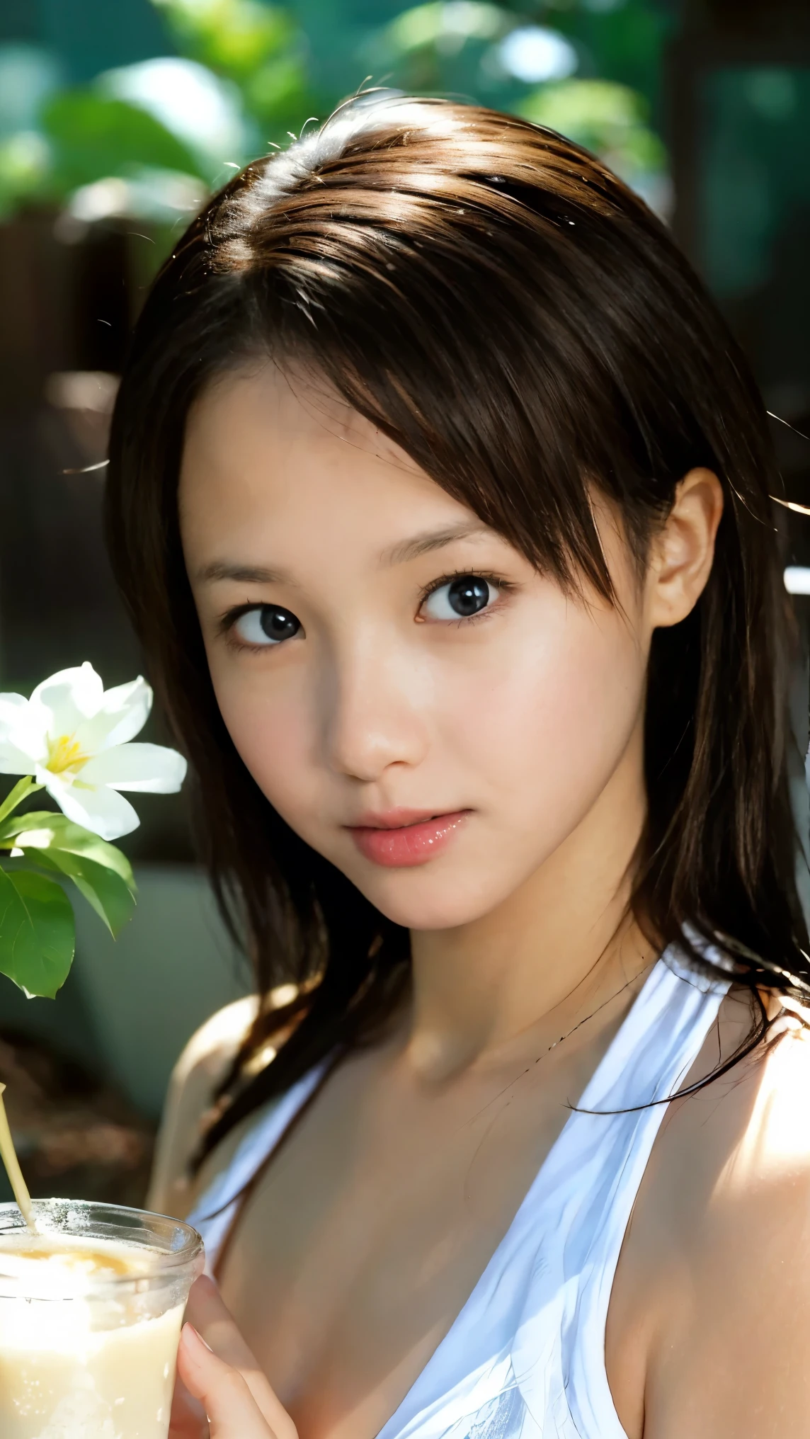Best-quality, Masterpiece, Ultra-High-Resolution, (Photorealistic:1.4), Raw-Photo, 1girl, the most famous Japanese idol, extremely close-up of big-black-eyes, extremely cute face like the most popular Japanese idol, extremely beautiful big-black-eyes, extremely beautiful hair, extremely beautiful skins, extremely beautiful long-eyelashes, extremely beautiful lips, detailed big-black-eyes
