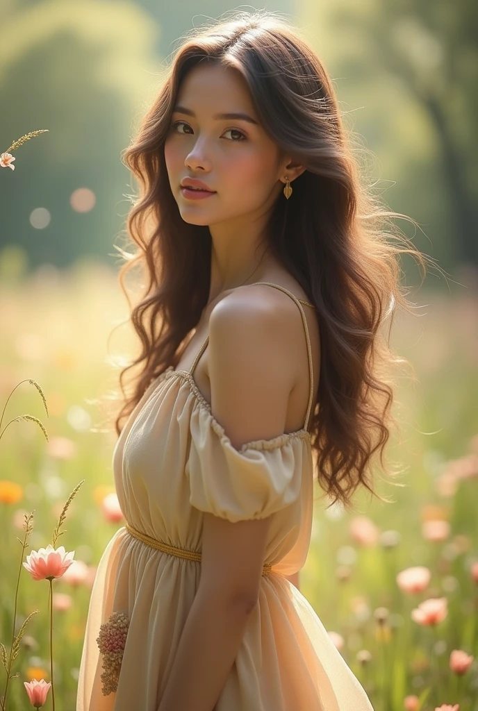 Jeune fille belle de face debout