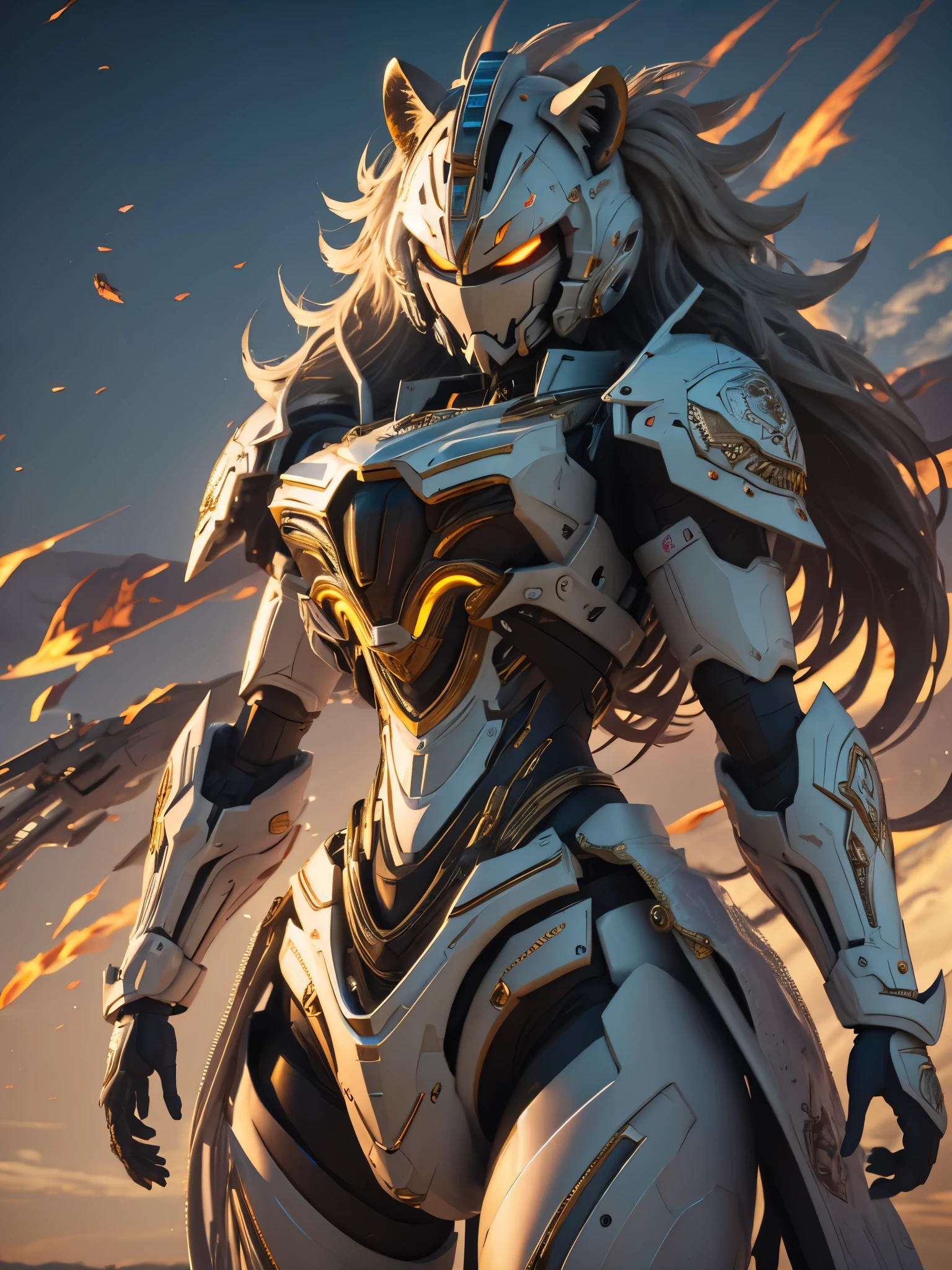 ((Highest quality)),(Ultra-high resolution),(Super detailed),(Detailed Description),((The best CG)),(masterpiece),Highly detailed art,(Art with precise detail:1.5), (Female type:1.5), iron, Crushing Arm, Fight, Cutting through the wind, Roaring Air,, Dazzling Sun:1.4, Lion&#39;s Fury, Brave and courageous, One-of-a-kind warriors, 