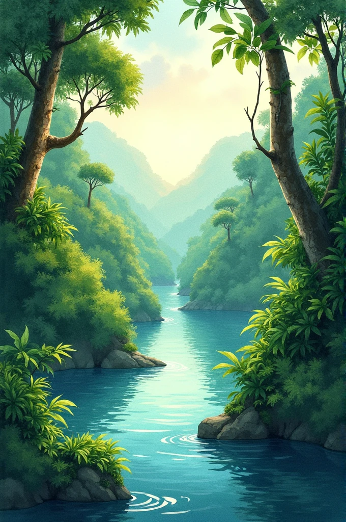 Amazon in watercolor