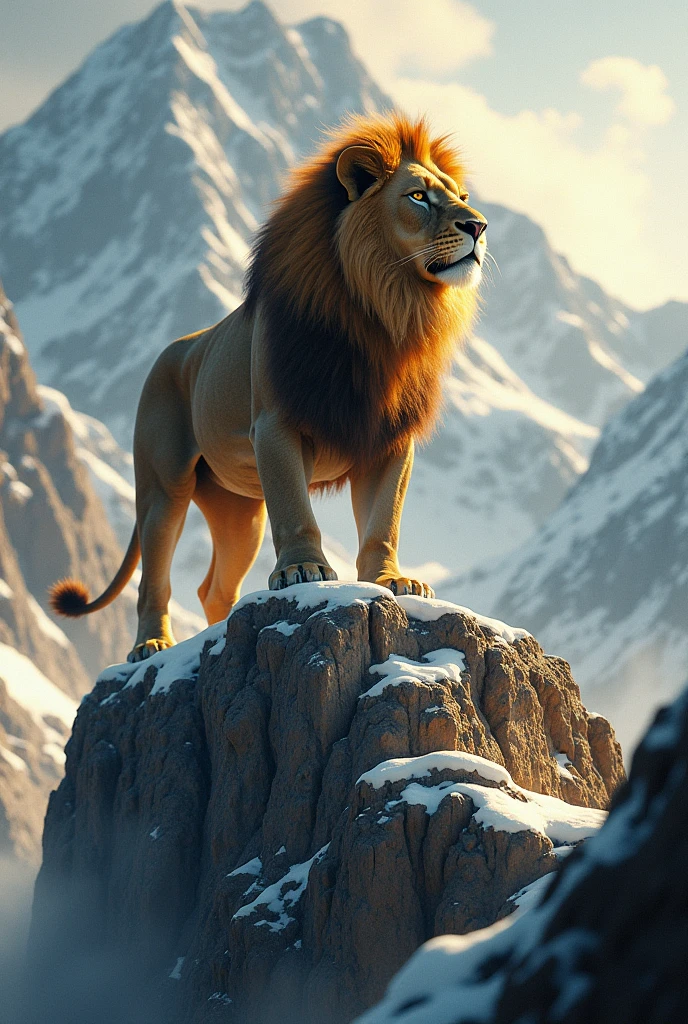 Lion on mountain 