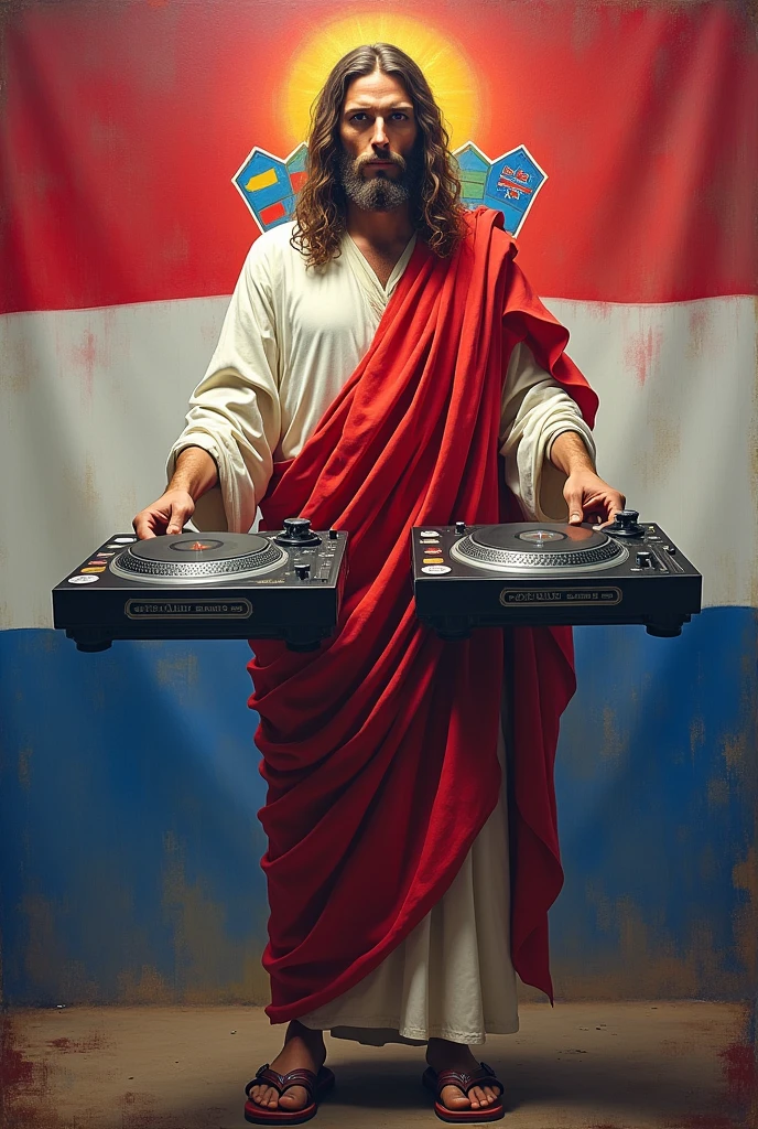 Jesus smokes blunt in with Croatian flag