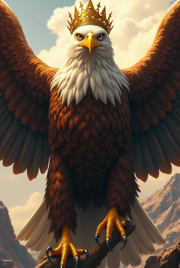 Eagle with gold crown