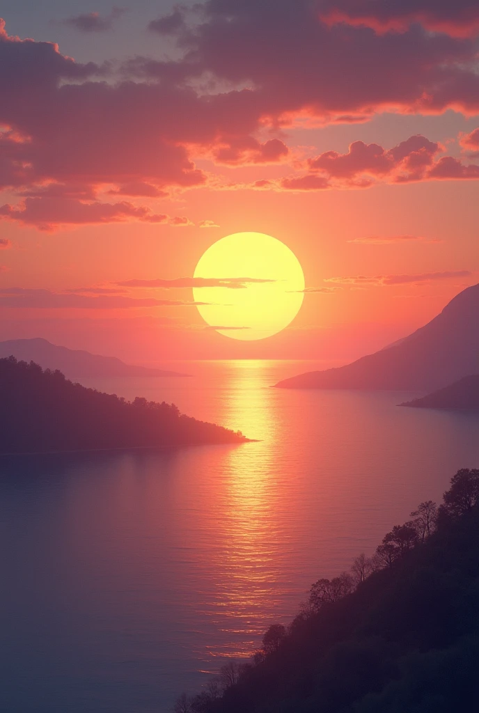 The beauty of the moment the sun rises and sets above the horizon