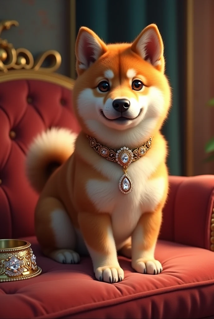 A Shiba Inu kept by a very wealthy person