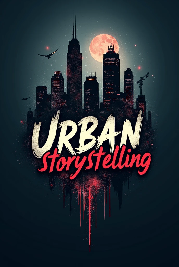 "Design a modern, gritty logo that reflects the essence of urban storytelling. The logo should feature a blend of bold, stylized typography and abstract cityscape elements, such as skyscrapers, streetlights, or graffiti art. The color palette should include deep grays, blacks, and hints of vibrant neon colors to evoke the energy of the city at night. The overall design should feel edgy, dynamic, and mysterious, capturing the spirit of urban life and the stories hidden within it."
l