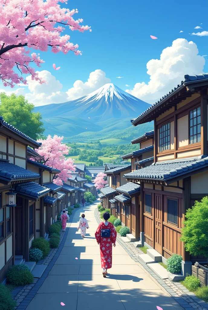 A beautiful village of Japan