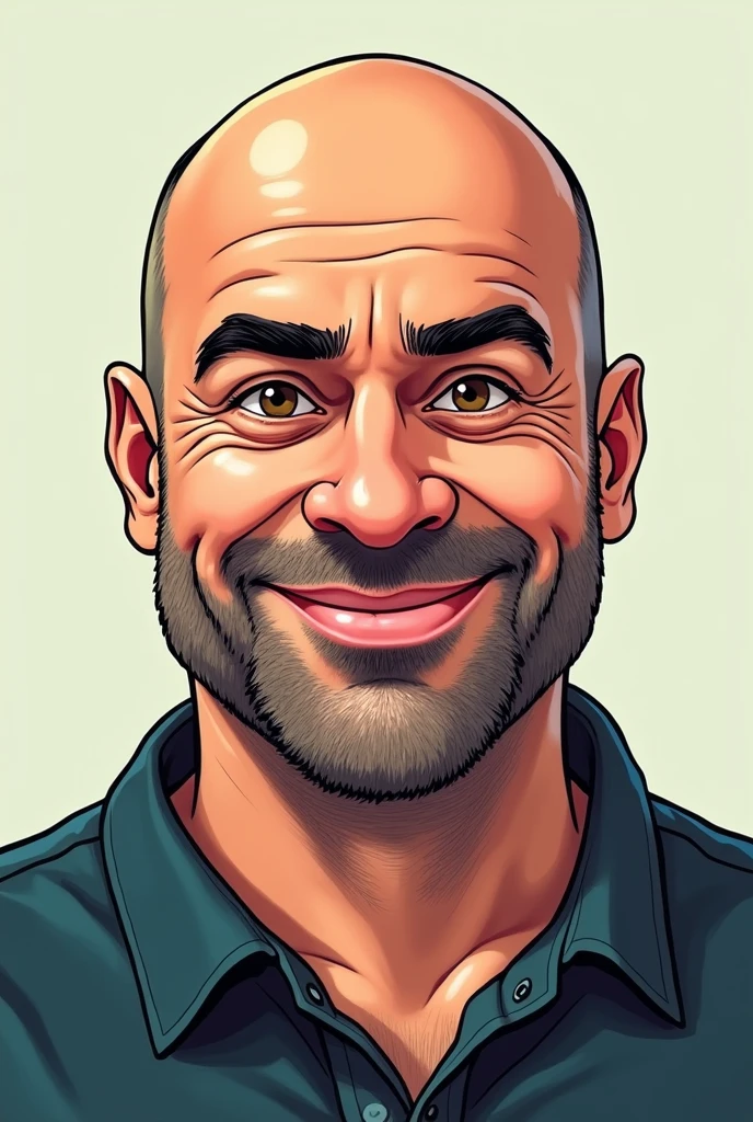 jeo rogan cartoon face 
