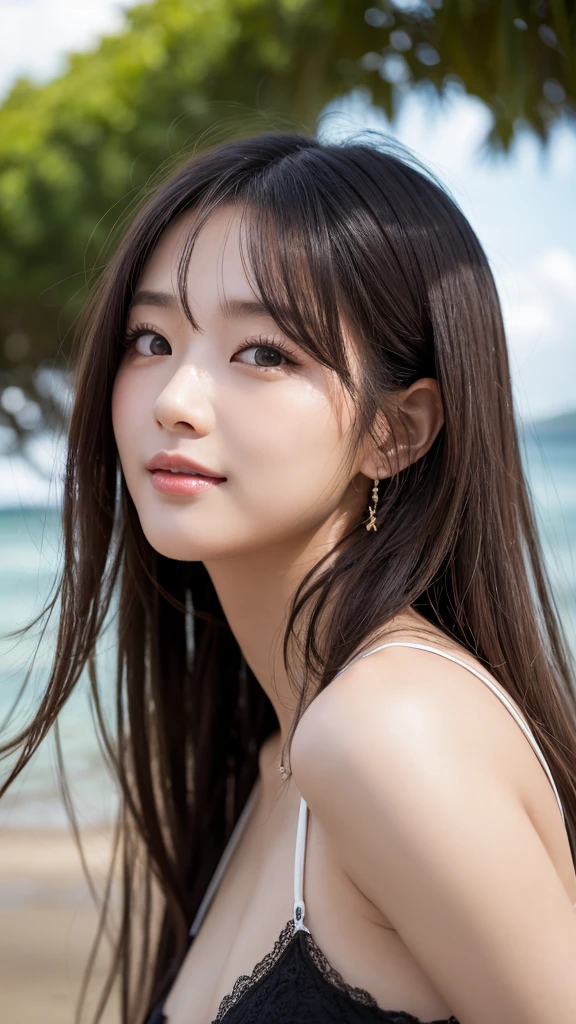 (32hair,High resolution,Attention to detail,High resolution,high density,一people々々々in,In addition:1.3),(現実的なpeople々々々々,Live Action,fine grain,High resolutionの目,Beautiful Eyes,Eyes that look alive,beautiful dark green eyes,Fishing eyes,Detailed lips,Translucent white skin,細部まinリアルな顔:1.3),(Japanese Ido,hairorean Idols,日本people々々々model,hairorean models,hairorean hair-Pop Female Idols:1.2) 8k,Woman looking at the camera,1 超美people々々々々々(Like the real thing), Green sky and white clouds、And warm sunshine, Smiling and gazing into the distance, The fine grains of sand on the beach shine golden., The wind brings small waves. The distant island is surrounded by greenery, sexy, Her stunning beauty is like a ray of light, Captivate the world. . The beach dream scene will be more realistic for the audience......, people々々々々々々Make people々々々々々 彼らinす'be there, Enjoy the beauty,The perfect angle、プロ品質のHigh resolution、Perfect contrast、Perfect lighting、Perfect composition、Perfect Skin、Perfect Fingers、Perfect breasts、完璧なhair、Perfect Face、Realistic facial features,masterpiece,Photorealistic raw photos,Bright colors,Rich colors,50mm lens,Nikon D850,Highest quality,Slim figure,Perfect body line,Perfect hand shape,Anatomical Body Balance,Highly detailed face,Highly detailed eyes,Beautiful Lips,Excellent light particles,Cinema Lighting,Compensate,超High resolution,Ultra-Realistic Skin,sexyな女性のクローズアップ,Perfect Arms、Perfect Fingers、smile、Full Body Shot、Dynamic pose、Great beach、Emerald blue eyes、Stylish beach style、Full Body Shot、Angel's Smile