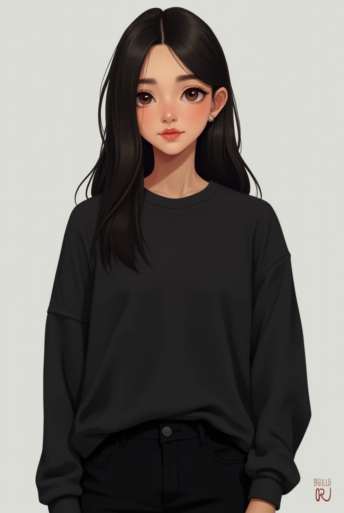 Âge : 18 ans
Description physique : Jeune femme blanche avec des cheveux noirs, longs et lisses. Ses yeux sont marron foncé, et elle a une expression déterminée.
Style vestimentaire : Elle privilégie les vêtements larges et confortables, souvent en noir. Son style est simple, évitant les couleurs vives ou les motifs.