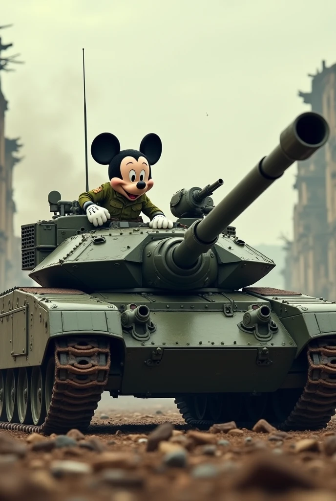 War Tank Commanded by Mickey Mouse